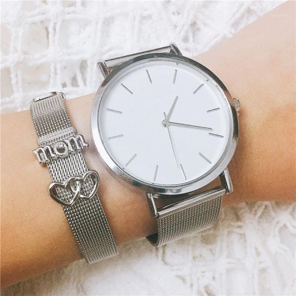 vinnie design jewelry stainless steel wrap mesh bracelets mom slide charms bracelet set with wristwatch as women mother's gifts1, Golden;silver
vinnie design jewelry stainless steel wrap mesh bracelets mom slide charms bracelet set with wristwatch as women mother's gifts1, Golden;silver