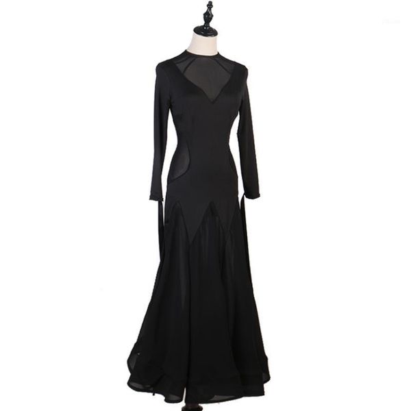 modern dance performance costume long sleeve big hem spadex dress ballroom national standard waltz dancing1, Black;red
modern dance performance costume long sleeve big hem spadex dress ballroom national standard waltz dancing1, Black;red