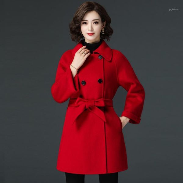 2019 autumn and winter new double-sided cashmere coat original woolen coat female solid color long ladies woolen female1, Black
2019 autumn and winter new double-sided cashmere coat original woolen coat female solid color long ladies woolen female1, Black