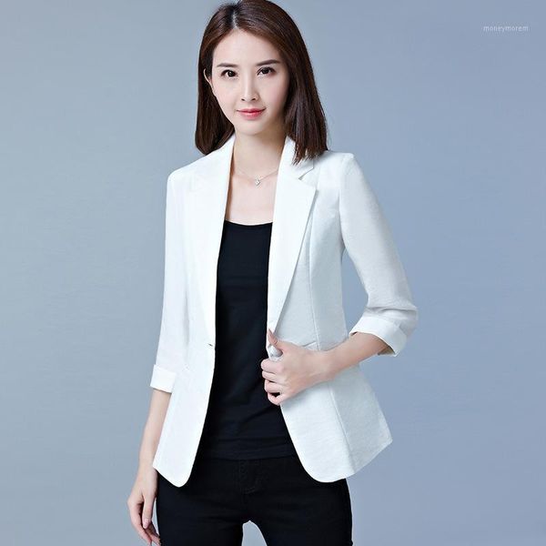 2019 women jacket self-cultivation spring autumn 3 quarter sleeve women blazer1, White;black
2019 women jacket self-cultivation spring autumn 3 quarter sleeve women blazer1, White;black