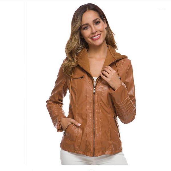 women's jackets fashionable long-sleeved jacket leather female coat short pu motorcycle large size s-7xl1, Black;brown
women's jackets fashionable long-sleeved jacket leather female coat short pu motorcycle large size s-7xl1, Black;brown