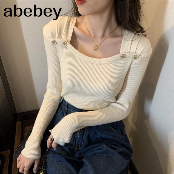 cybill 2020 winter autumn knitted sweater women white long sleeve slim jumper square collar vintage pullover sweater, White;black
cybill 2020 winter autumn knitted sweater women white long sleeve slim jumper square collar vintage pullover sweater, White;black