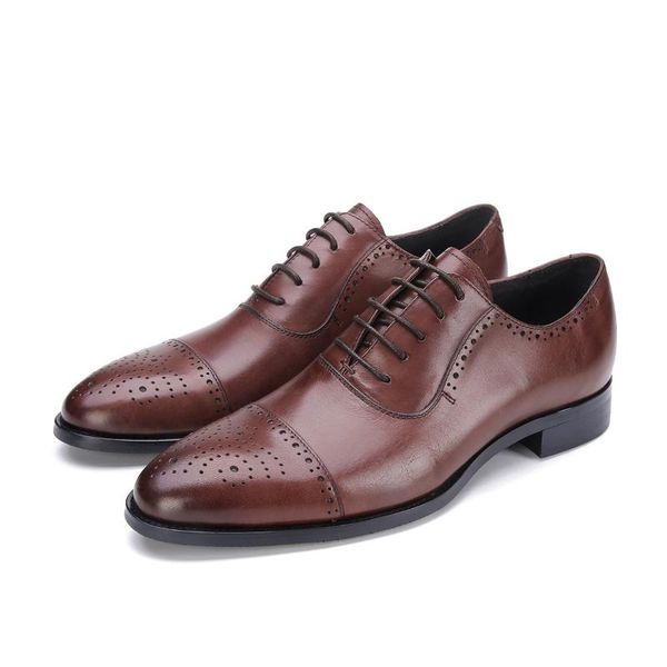 men's leather shoes business formal wear leather shoes men's lace-up pointed toe genuine, Black
men's leather shoes business formal wear leather shoes men's lace-up pointed toe genuine, Black