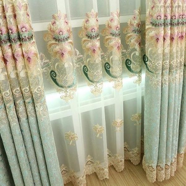european style curtains for living dining room bedroom modern embroidery printed curtains tulle finished product customization
european style curtains for living dining room bedroom modern embroidery printed curtains tulle finished product customization