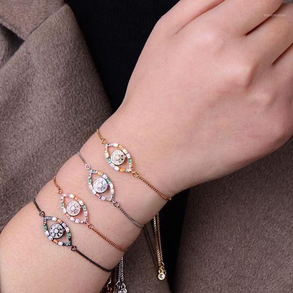 2020 new arrivals colorful cubic zirconia evils eye copper bracelet gold color chain turkish eye charm adjustable size bracelets1, Golden;silver
2020 new arrivals colorful cubic zirconia evils eye copper bracelet gold color chain turkish eye charm adjustable size bracelets1, Golden;silver
