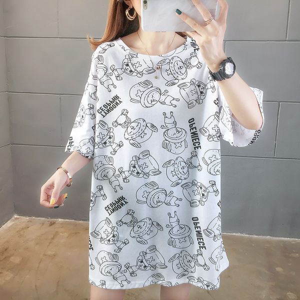 2021 new from printed cartoon short sleeves, woman's shirt cotton ladies'clothes the office fashion spring and summer ezzs, White
2021 new from printed cartoon short sleeves, woman's shirt cotton ladies'clothes the office fashion spring and summer ezzs, White