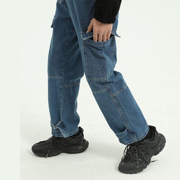 male vintage high street hip hop straight jeans trousers men multi-pocket denim cargo pant1, Blue
male vintage high street hip hop straight jeans trousers men multi-pocket denim cargo pant1, Blue