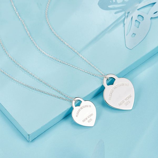 fashion brand t necklace jewelry heart-shaped pendant love necklaces for women's party wedding gifts wholesale, Silver
fashion brand t necklace jewelry heart-shaped pendant love necklaces for women's party wedding gifts wholesale, Silver