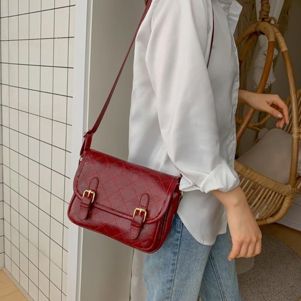 women shoulder crossbody bags retro pu leather solid color lattice pattern messenger shopping square handbags for ladies female
women shoulder crossbody bags retro pu leather solid color lattice pattern messenger shopping square handbags for ladies female