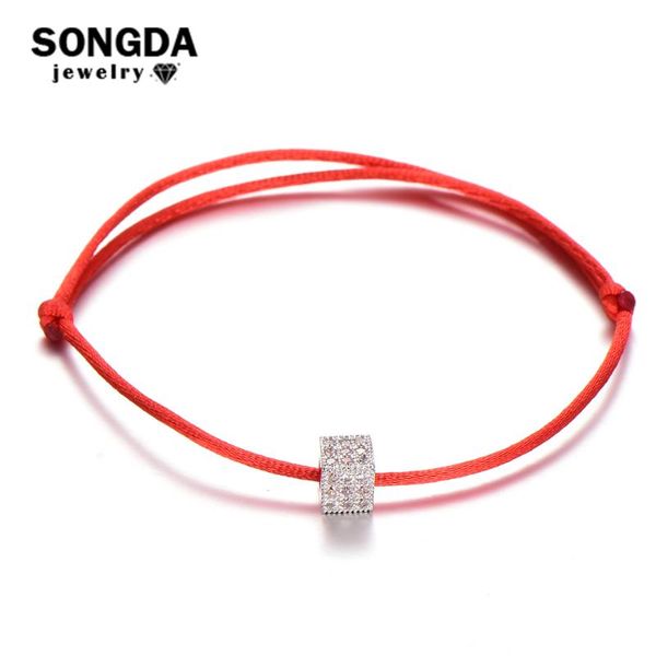 songda simple crystal zircon cube bead red thread string bracelet handmade adjustable rope bracelet for women men couple jewelry, Golden;silver
songda simple crystal zircon cube bead red thread string bracelet handmade adjustable rope bracelet for women men couple jewelry, Golden;silver