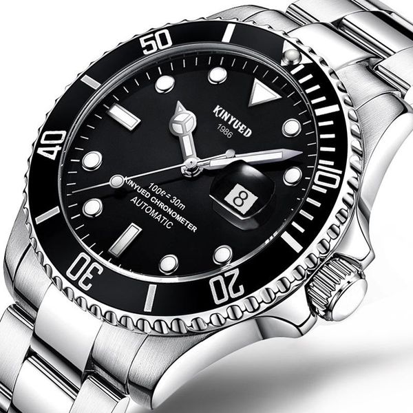 wristwatches kinyued brand watch water ghosts full automatic solid stainless steel men's mechanical waterproof night glow, Slivery;brown
wristwatches kinyued brand watch water ghosts full automatic solid stainless steel men's mechanical waterproof night glow, Slivery;brown