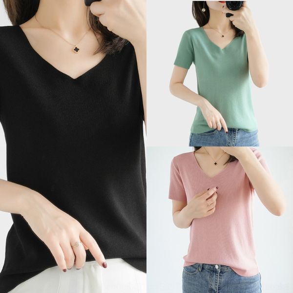 zfmpi summer knitwear knitwear v-neck short sleeve ice silk ice cool loose trendy women's thin 2020 new women's clothing t-shirt x, White
zfmpi summer knitwear knitwear v-neck short sleeve ice silk ice cool loose trendy women's thin 2020 new women's clothing t-shirt x, White