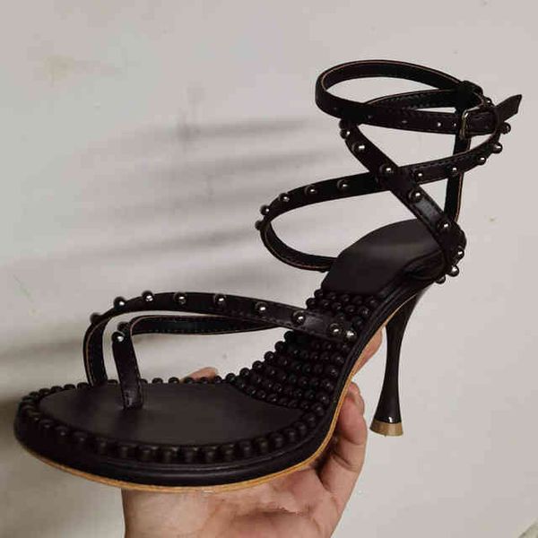 studded clip-on rivet ankle strap summer sandals women gladiator shoes flipflops super high heel runway party sandal, Black
studded clip-on rivet ankle strap summer sandals women gladiator shoes flipflops super high heel runway party sandal, Black