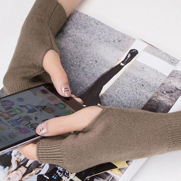 five fingers gloves ladies fingerless autumn and winter knitted fashion solid color bare, Blue;gray
five fingers gloves ladies fingerless autumn and winter knitted fashion solid color bare, Blue;gray