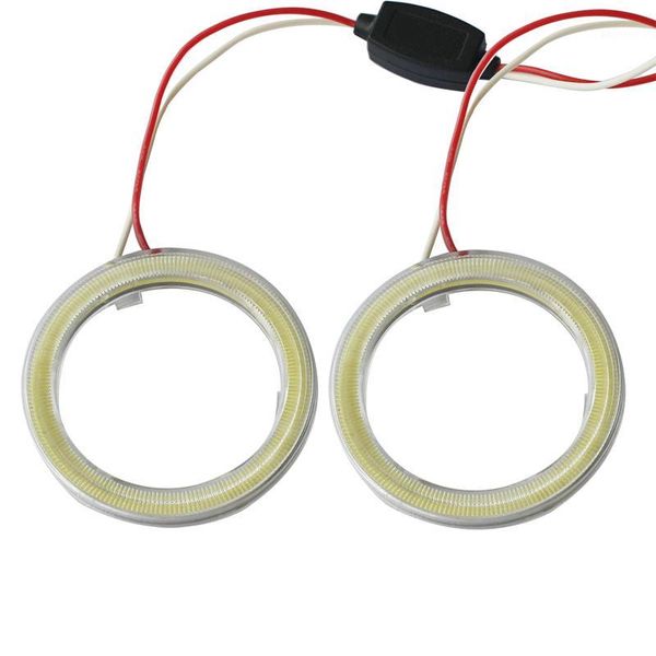 car angel eyes led daytime running light drl halo ring headlights 70mm for car motorcycle auto1