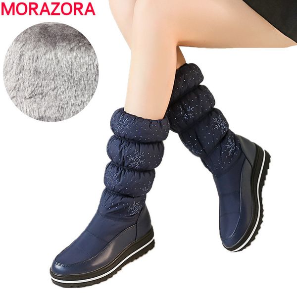 morazora plus size 35-44 russia warm snow women flat platform shoes thick fur winter ladies mid calf boots drop ship q1104, Black
morazora plus size 35-44 russia warm snow women flat platform shoes thick fur winter ladies mid calf boots drop ship q1104, Black