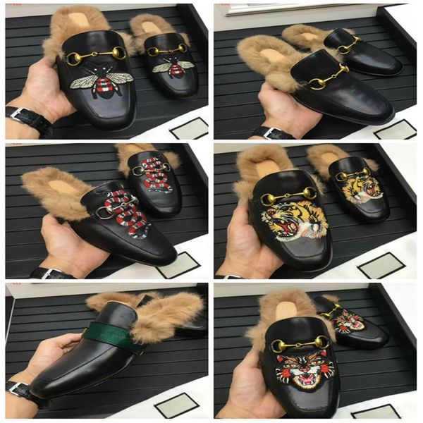 2022 brand designer slippers fur leather loafers ladies flat suede mule shoes sandals with buckle fashion princetown muti-color bee snake ti, Black
2022 brand designer slippers fur leather loafers ladies flat suede mule shoes sandals with buckle fashion princetown muti-color bee snake ti, Black