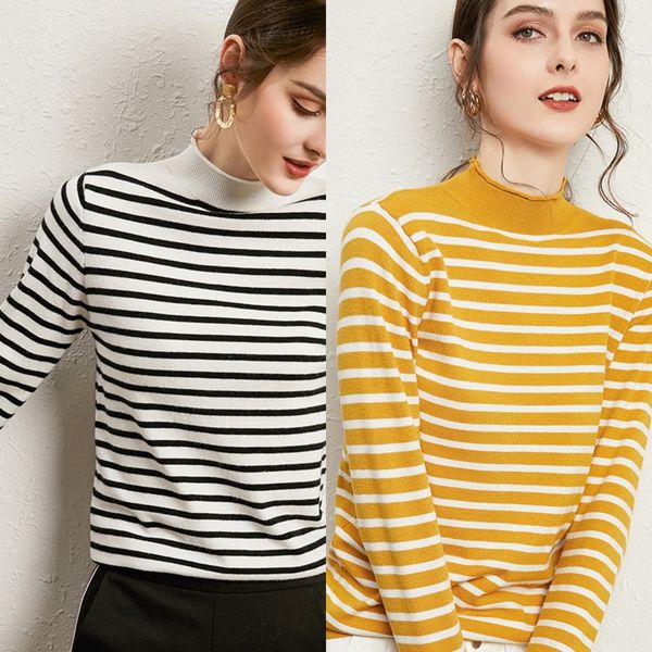 zt9we half high neck curly stripe pullover bottoming sweater women's fall stripe 2020 versatile show thin sweater pullover knitwear for, White;black
zt9we half high neck curly stripe pullover bottoming sweater women's fall stripe 2020 versatile show thin sweater pullover knitwear for, White;black