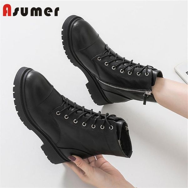 asumer 2021 new explosions winter snow boots women wool ankle boots round toe lace up zip low heels women genuine leather shoes, Black
asumer 2021 new explosions winter snow boots women wool ankle boots round toe lace up zip low heels women genuine leather shoes, Black