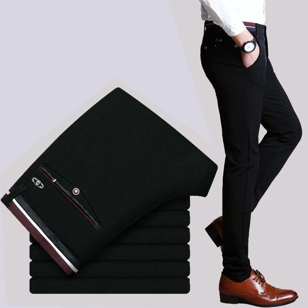 2021 new spring autumn fashion slim fit men's casual pants straight dress pants elastic business suit men trousers, White;black
2021 new spring autumn fashion slim fit men's casual pants straight dress pants elastic business suit men trousers, White;black