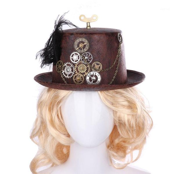 girl felt cosplay hat party steam punk gear hair clip feather mini hat for women vintage gothic steampunk accessories1
girl felt cosplay hat party steam punk gear hair clip feather mini hat for women vintage gothic steampunk accessories1