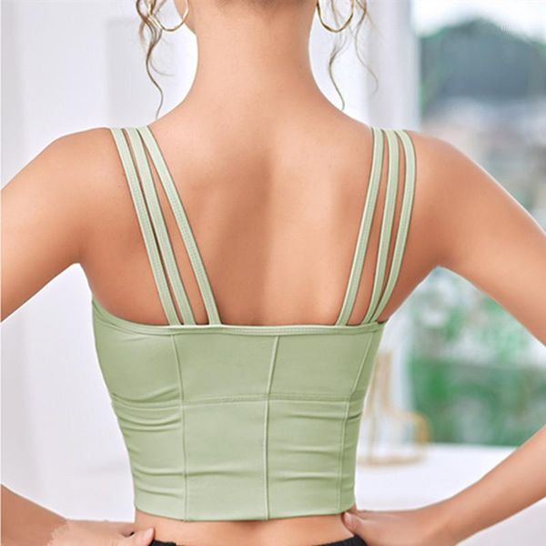 2020 latest style multiple shoulder straps sports bra female widened bottom shockproof running gather yoga bra vest fitness1, White;black
2020 latest style multiple shoulder straps sports bra female widened bottom shockproof running gather yoga bra vest fitness1, White;black