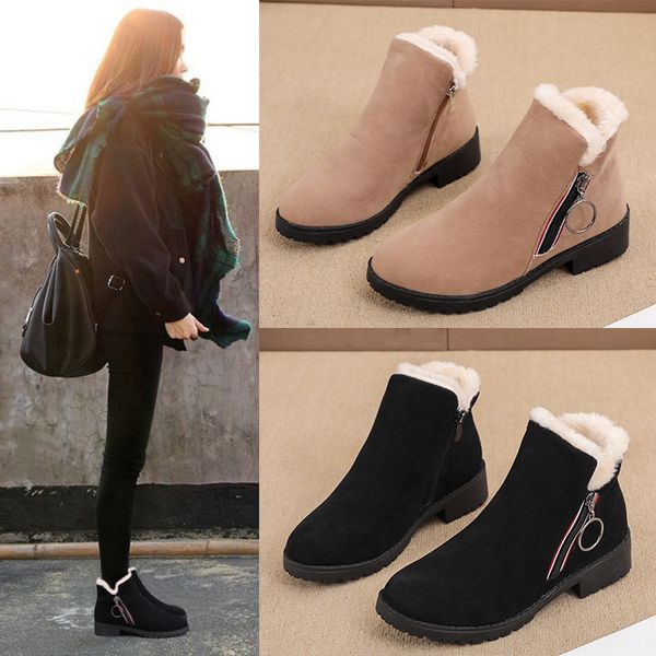 winter women suede from fake teddy solid ankle women's simple snow boots soft design shoes big 72rb, Black
winter women suede from fake teddy solid ankle women's simple snow boots soft design shoes big 72rb, Black
