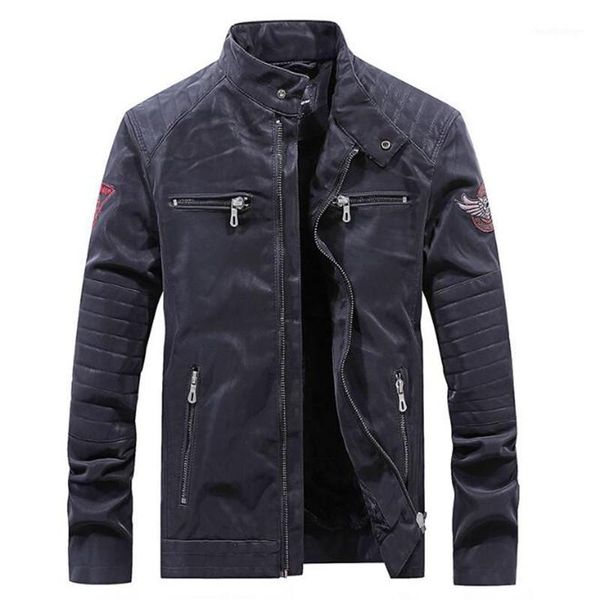 xiu luo2019 cashmere in winter men's leather jacket winter fleece warm leather coats male motorcycle vintage pu jackets1, Black
xiu luo2019 cashmere in winter men's leather jacket winter fleece warm leather coats male motorcycle vintage pu jackets1, Black