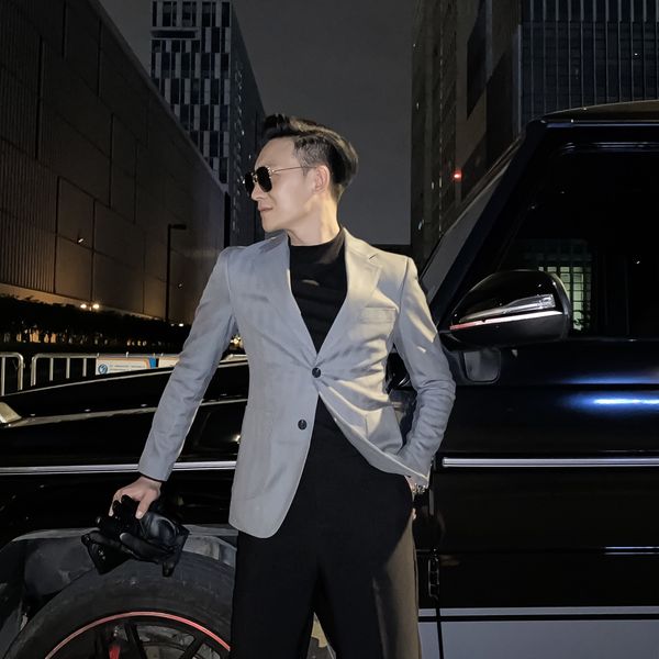 daio ethan korean versatile slim men's row single west british dark plaid suit
daio ethan korean versatile slim men's row single west british dark plaid suit