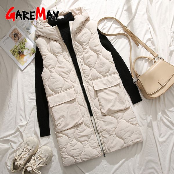 autumn and winter new long paragraph over the knee hooded cotton vest female slim sleeveless down womens vests winter outerwear lj201204, Black;white
autumn and winter new long paragraph over the knee hooded cotton vest female slim sleeveless down womens vests winter outerwear lj201204, Black;white
