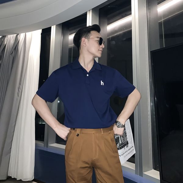 daio mens korean british short sleeve lapel embroidered polo shirt for men's slim fit and casual fashion paolo
daio mens korean british short sleeve lapel embroidered polo shirt for men's slim fit and casual fashion paolo