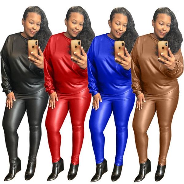 pu sets solid color long sleeve o neck and casual pu pencil pants autumn women 2 piece outfit plus size womens, White
pu sets solid color long sleeve o neck and casual pu pencil pants autumn women 2 piece outfit plus size womens, White