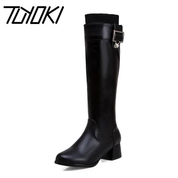 tuyoki winter black boots woman daily office work warm knee high boots buckle bead square heels botas footwear size 31-44
tuyoki winter black boots woman daily office work warm knee high boots buckle bead square heels botas footwear size 31-44
