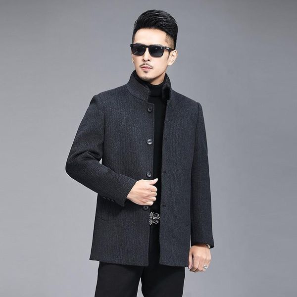 winter 2020 wool casual woolen men's down liner stand collar coat coat mink collar, Black
winter 2020 wool casual woolen men's down liner stand collar coat coat mink collar, Black