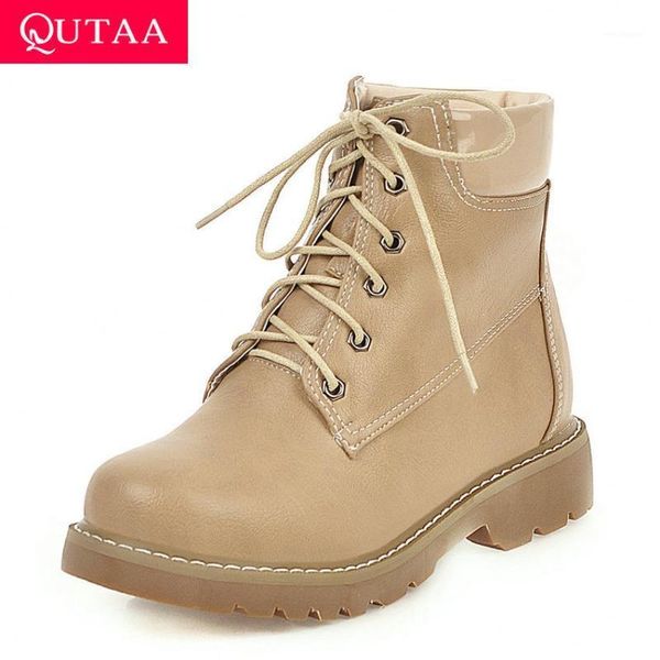qutaa 2020 casual round toe warm fur platform autumn winter women shoes pu leather square heel lace up ankle boots size 34-431, Black
qutaa 2020 casual round toe warm fur platform autumn winter women shoes pu leather square heel lace up ankle boots size 34-431, Black