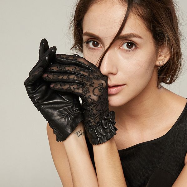 feiqiaosh fashion real leather gloves women lace thin touch screen stitching sunscreen autumn winter glove ladies black guantes, Blue;gray
feiqiaosh fashion real leather gloves women lace thin touch screen stitching sunscreen autumn winter glove ladies black guantes, Blue;gray