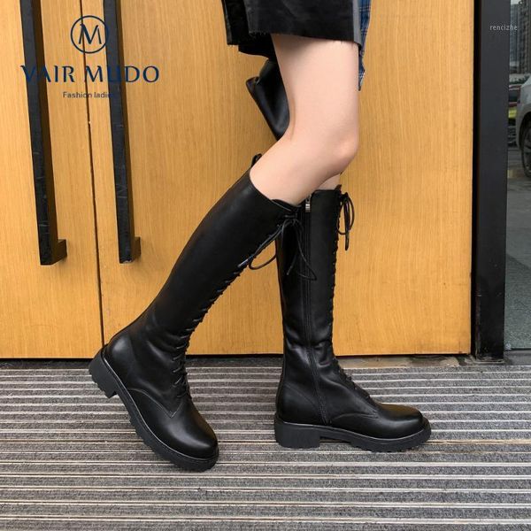 boots genuine leather winter knee-high shoes women black thick heels lace up round toe motorcycle cool style ins wm-c61
boots genuine leather winter knee-high shoes women black thick heels lace up round toe motorcycle cool style ins wm-c61