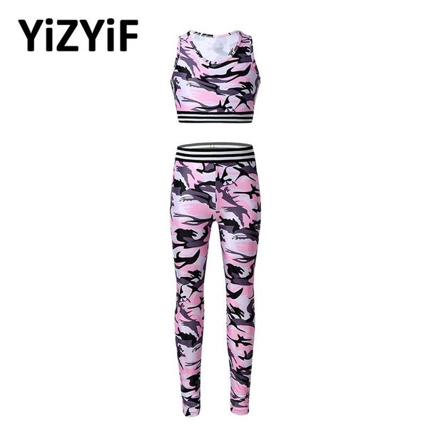 running sets kids grils camouflage printed tracksuit outfit sleeveless sport bra dance crop tank with leggings pants sportswear set, Black;blue
running sets kids grils camouflage printed tracksuit outfit sleeveless sport bra dance crop tank with leggings pants sportswear set, Black;blue