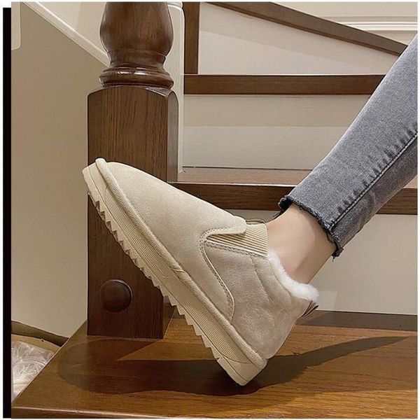 eoeodoit autumn winter boot women flat heel ankle boot warm plush slip on snow shoes cotton flats, Black
eoeodoit autumn winter boot women flat heel ankle boot warm plush slip on snow shoes cotton flats, Black