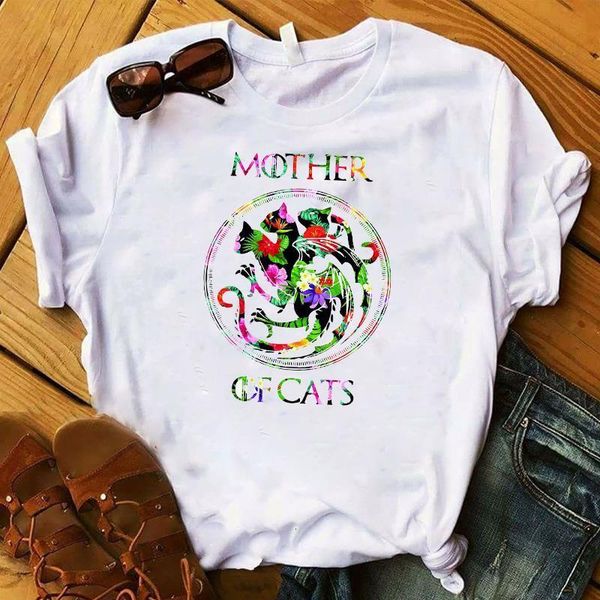 women lady t shirt cartoon mother of cat printed tshirt ladies short sleeve tee shirt women female clothes graphic t-shirt, White
women lady t shirt cartoon mother of cat printed tshirt ladies short sleeve tee shirt women female clothes graphic t-shirt, White