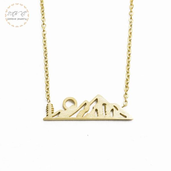 creative jewelry mountains necklace sunrise sunset nature charm inspirational ketting stainless steel pendant friend gift, Silver
creative jewelry mountains necklace sunrise sunset nature charm inspirational ketting stainless steel pendant friend gift, Silver