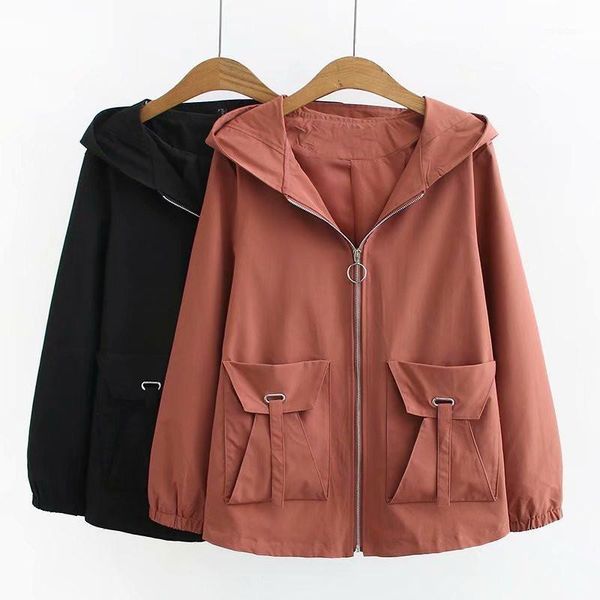 plus size 5xl women trench coat new spring autumn jackets korean loose pocket hooded windbreakers overcoat casual female 1, Tan;black
plus size 5xl women trench coat new spring autumn jackets korean loose pocket hooded windbreakers overcoat casual female 1, Tan;black