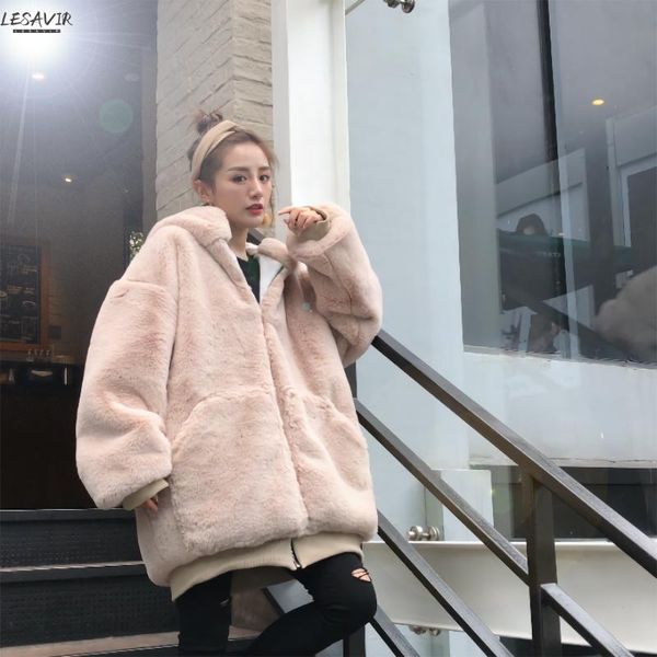 women's fur & faux 2021 autumn and winter plush coat mink velvet loose thick imitation hooded jacket, Black
women's fur & faux 2021 autumn and winter plush coat mink velvet loose thick imitation hooded jacket, Black