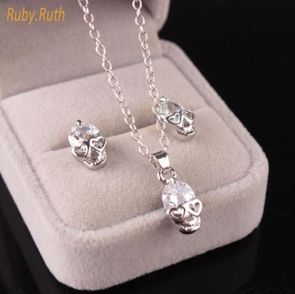 jewelry sets trendy gorgeous fashion skeleton skull with crystal pendant necklaces and earrings for woman jewelry gift, Silver
jewelry sets trendy gorgeous fashion skeleton skull with crystal pendant necklaces and earrings for woman jewelry gift, Silver