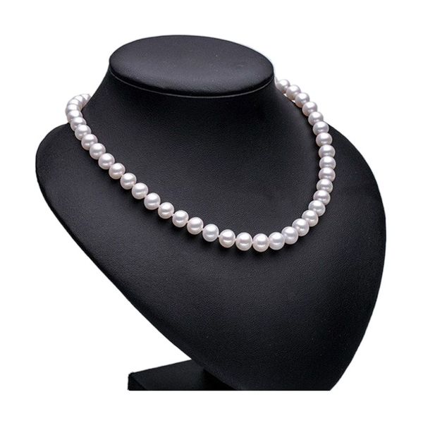 white round pearl necklace 8-9mm natural freshwater pearl jewelry for women classic engagement gift q0531, Silver
white round pearl necklace 8-9mm natural freshwater pearl jewelry for women classic engagement gift q0531, Silver