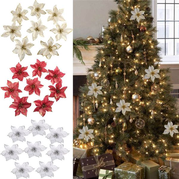 flower 13cm big tree flower head glitter christmas artificial silk ornament diy christmas decoration new year decor navidad 2020
flower 13cm big tree flower head glitter christmas artificial silk ornament diy christmas decoration new year decor navidad 2020