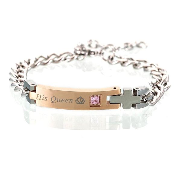 charm bracelets lover's her king his queen couple titanium stainless steel charming gift matching set for couples, Golden;silver
charm bracelets lover's her king his queen couple titanium stainless steel charming gift matching set for couples, Golden;silver