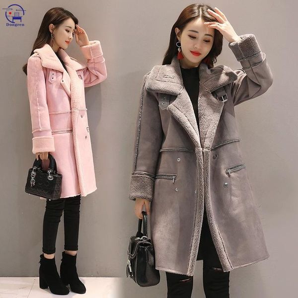 winter new cashmere thickened outwear deerskin cashmere lamb wool cotton hair coat women's middle long cotton warm coat, Black
winter new cashmere thickened outwear deerskin cashmere lamb wool cotton hair coat women's middle long cotton warm coat, Black