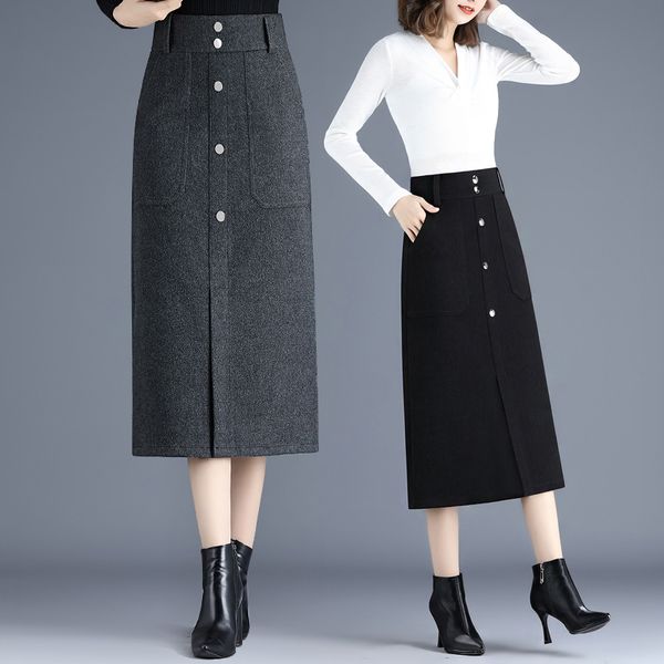 2021 new high-waisted skirt women black/gray autumn winter female new midi skirts elastic waist buttocks a-line dresses 4duv
2021 new high-waisted skirt women black/gray autumn winter female new midi skirts elastic waist buttocks a-line dresses 4duv