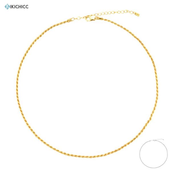 kikichicc 100% 925 стерлинговое серебро золотой твист цепь choker ожерелье женщины мода изящные ювелирные изделия 2020 рок панк для женщин л, Silver
kikichicc 100% 925 стерлинговое серебро золотой твист цепь choker ожерелье женщины мода изящные ювелирные изделия 2020 рок панк для женщин л, Silver